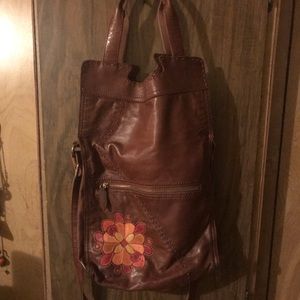 Lucky Brand fold over cross body bag.